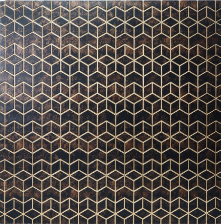 Zalorin 1/4 in. x 24 in. x 96 in.Cubist Harmony Geometric Wall Panel (2 pieces in a box)