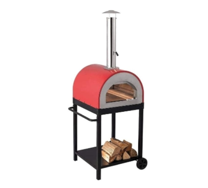 Zalorin Wood Fired Outdoor Pizza Oven – Perfect for Outdoor Garden Cooking, BBQ & Camping - Compact Fire Oven