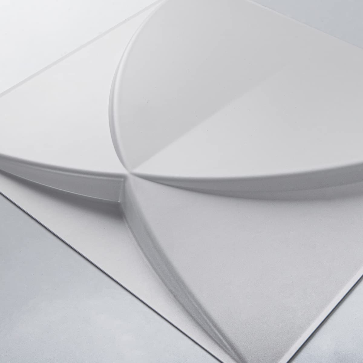 Zalorin Decorative Windmil Design PVC 3D Wall Panels for Interior Wall Decor in Living Room, Bedroom in White, Pack of 33 Tiles, 32Sq.Ft