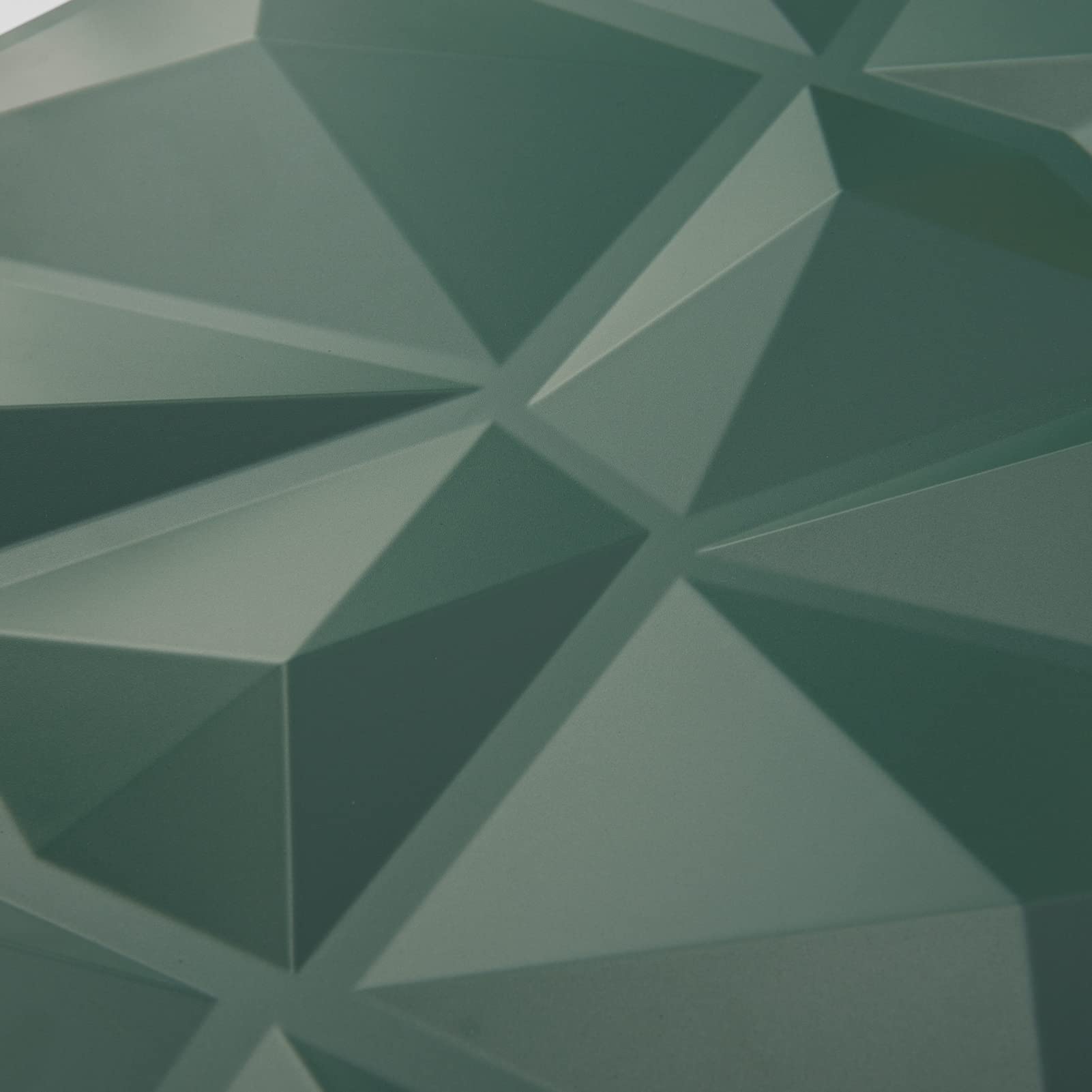 Zalorin Textures 3D Wall Panels Army Green Diamond Design for Interior Wall Decor Pack of 12 Tiles 32 Sq Ft (PVC)