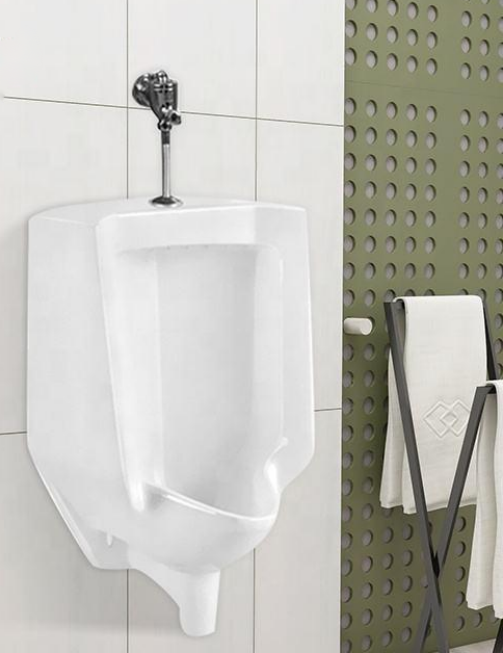Zalorin Hang on the wall men's toilet sensor standing pee urinal with flush valve