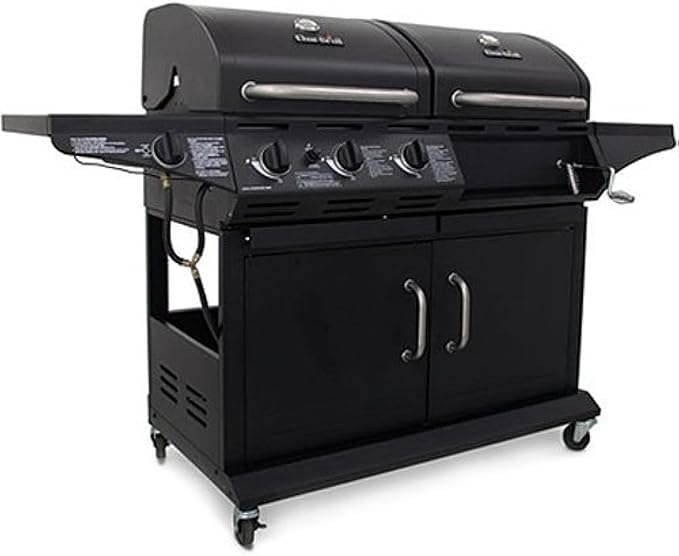 Zalorin 3-Burner Liquid Propane and Charcoal Combo Grill