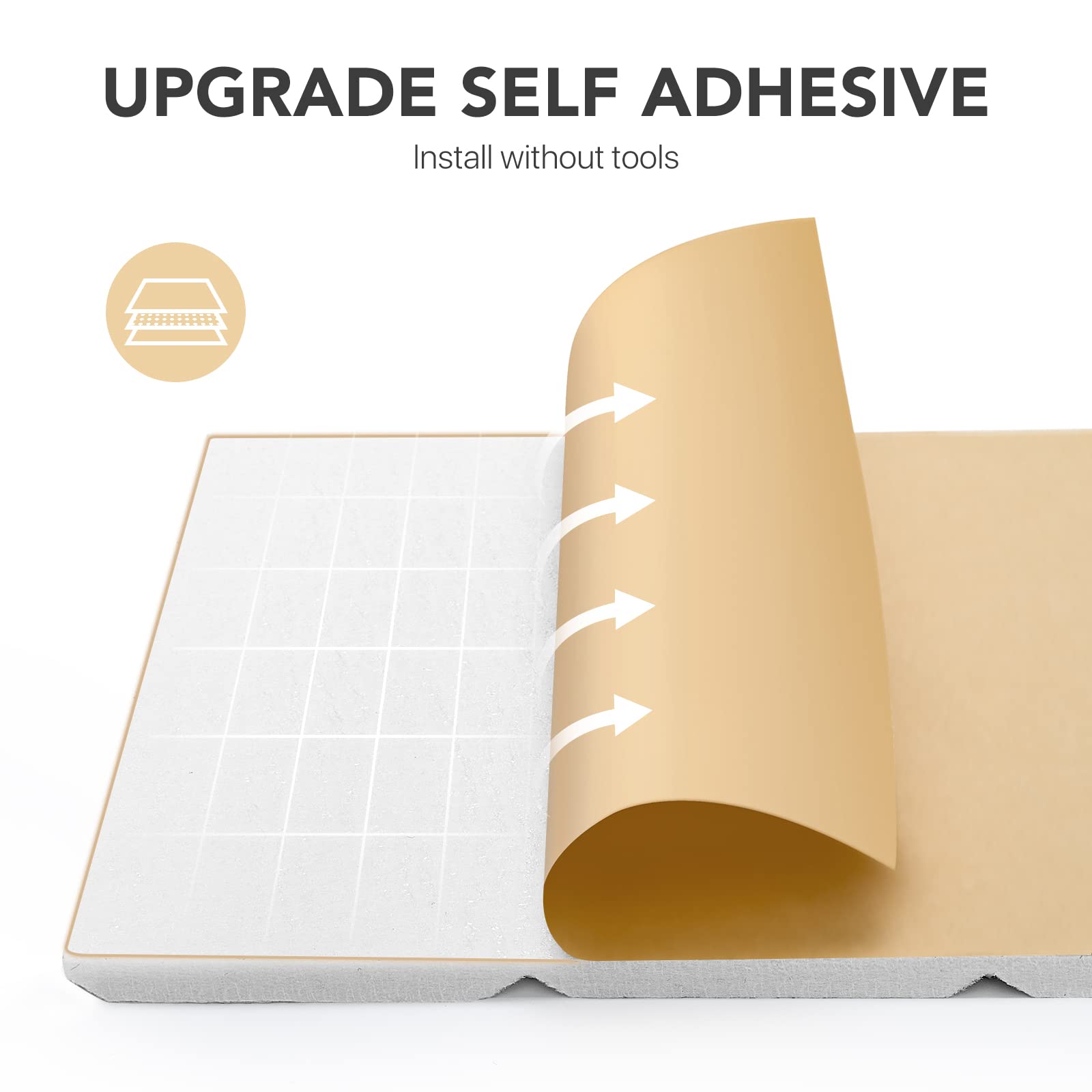 ZalorinSoundproof Wall Panels, Acoustic Panels Sound Absorbing High Density, 12 Pack Sound Proof Panels for Walls Self-Adhesive, Sound Dampening Panels for Walls Bedroom Studio 12" X 12" X 0.4" White