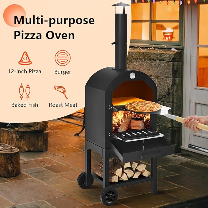 Zalorin Outdoor-Kitchen-ovens, Black