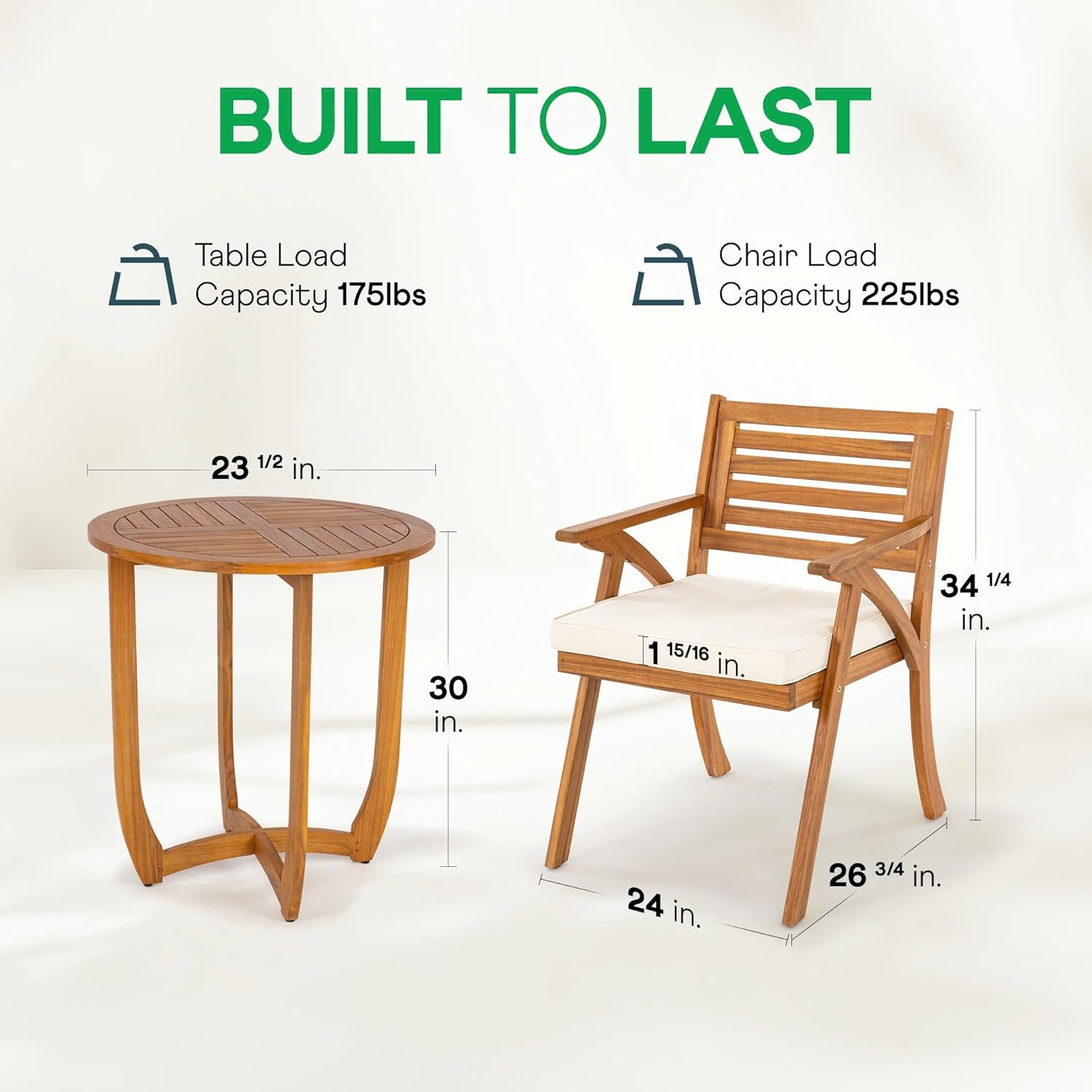 IDZO Sauvage Bistro Armchairs with Table - Set of 3