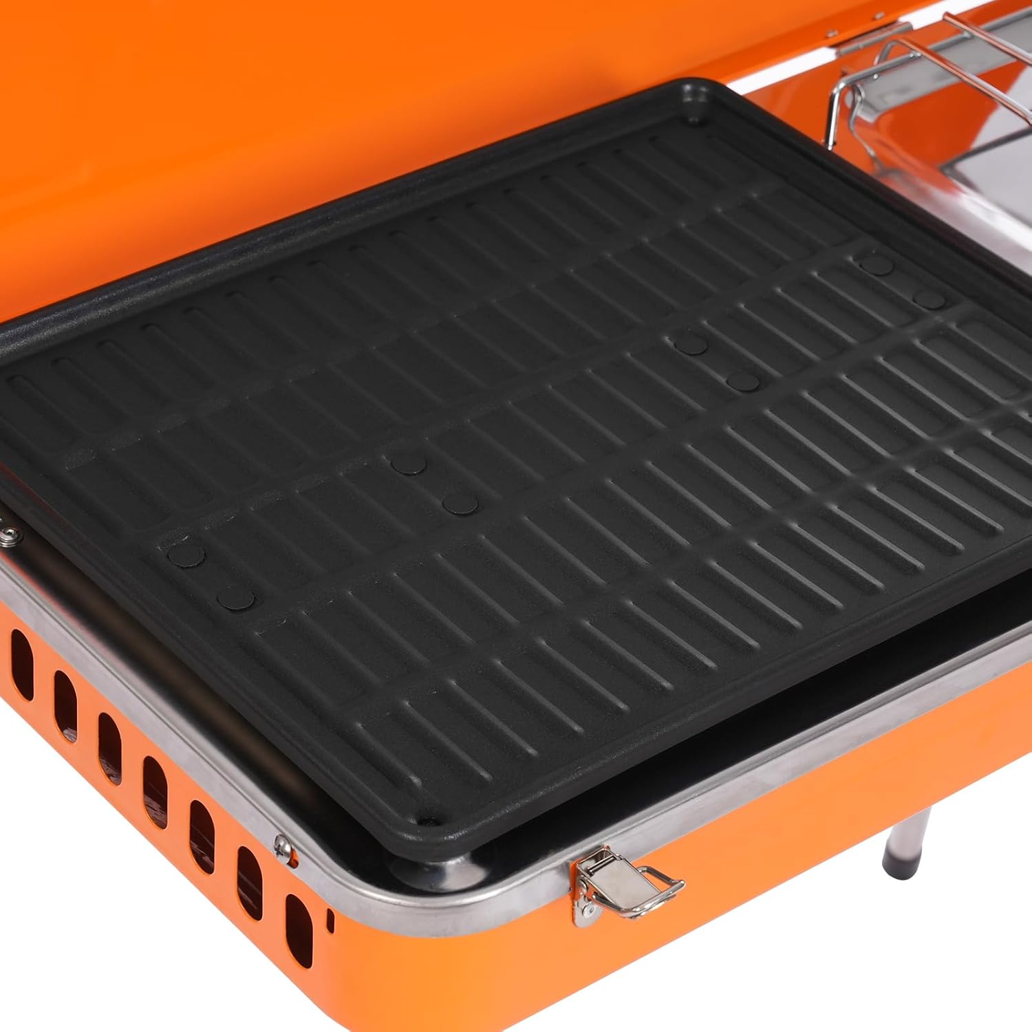 Zalorin Portable Gas Grill Cooker, Camping Stove, Outdoor Stove Portable Propane Burner Gas Cooker for Camping BBQ Picnic Camping Cooking Orange