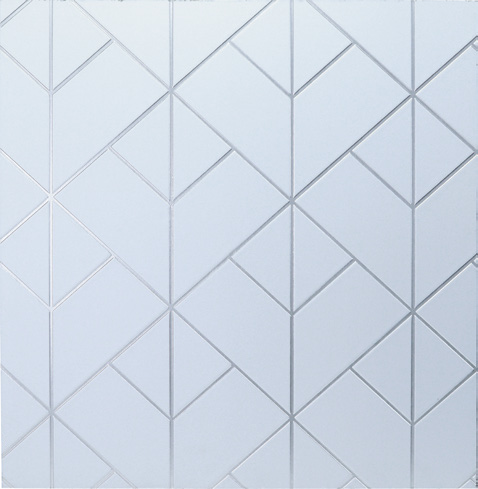 Zalorin 0.594 in. x 48 in. x 96 in. Geometric Diamond Grid Wall Panel
