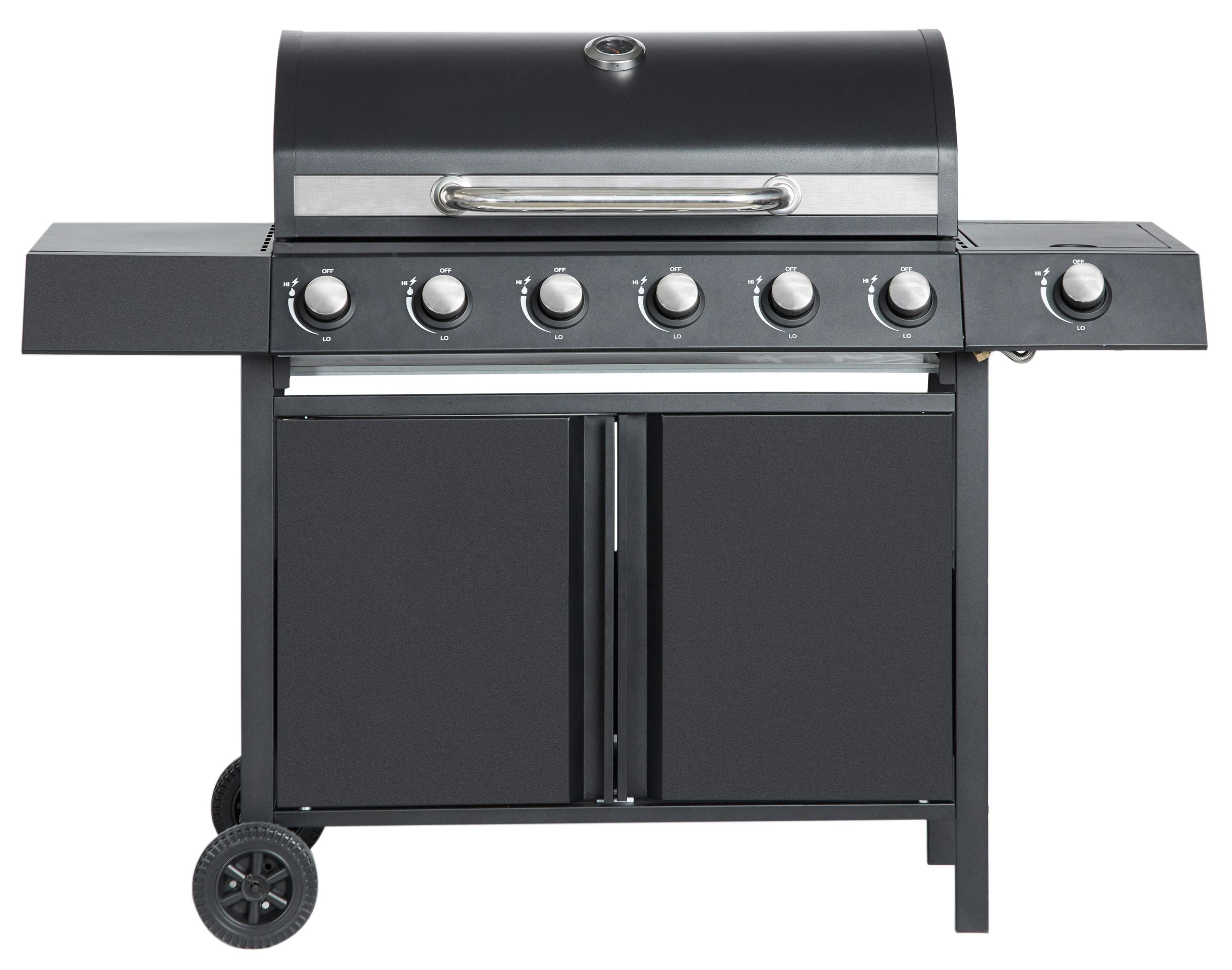 Zalorin Burner Propane Gas Grill – Large Outdoor BBQ Grill with Side Burner, Stainless Steel, Cabinet Storage, for Backyard & Patio Cooking
