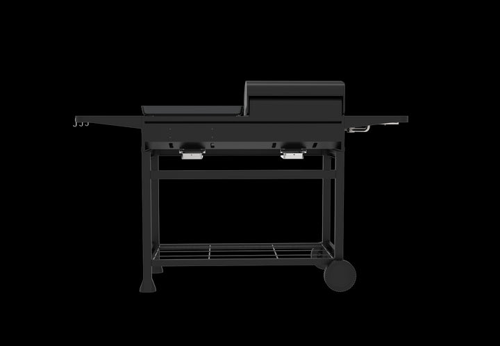 Zalorin Portable Stainless Steel Indoor Gas Grill Oven – 5-Burner Built-in Rotisserie BBQ Cooker for Home Kitchen Use,Metal Grill Appliance