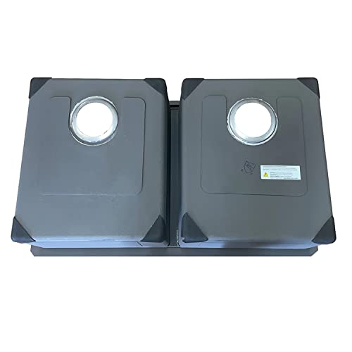 Zalorin 32" x 19" x 10" Undermount Double Bowl Kitchen Sink with 16 Gauge 304 Stainless Steel Satin Finish HU3219D-S-16G (Sink Only)