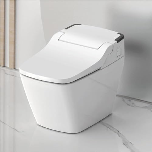 Zalorin Smart Bidet Toilet, One Piece Integrated Toilet with bidet built-in, Auto Open/Close Lid, Auto Dual Flush, LED Light, Heated Seat, Made in Korea - Elongated