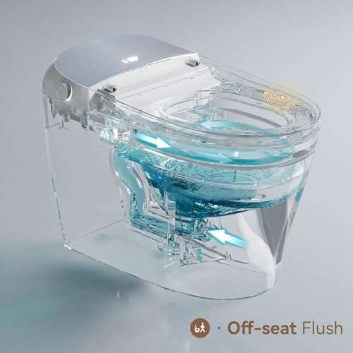 Zalorin Luxury Smart Toilet with Bidet Built In, Bidet Toilet with Heated Seat, Elongated Japanese Toilet with Automatic Flush, Dryer, Night Light, Digital Display