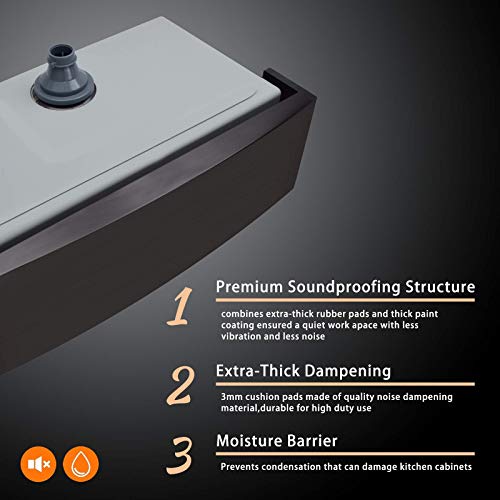 Zalorin Farmhouse Sink, 33 x 22 Inch Undermount Kitchen Sink 16 Gauge Black Stainless Steel Kitchen Sinks Apron Front Single Bowl 10 Inch Deep Workstation Sink with Cutting Board