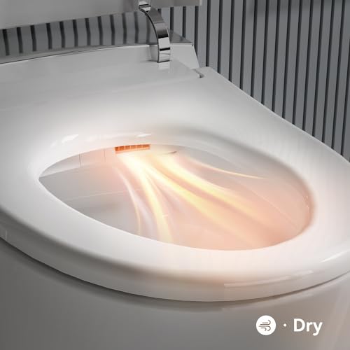 Zalorin Luxury Smart Toilet with Bidet Built In, Bidet Toilet with Heated Seat, Elongated Japanese Toilet with Automatic Flush, Dryer, Night Light, Digital Display