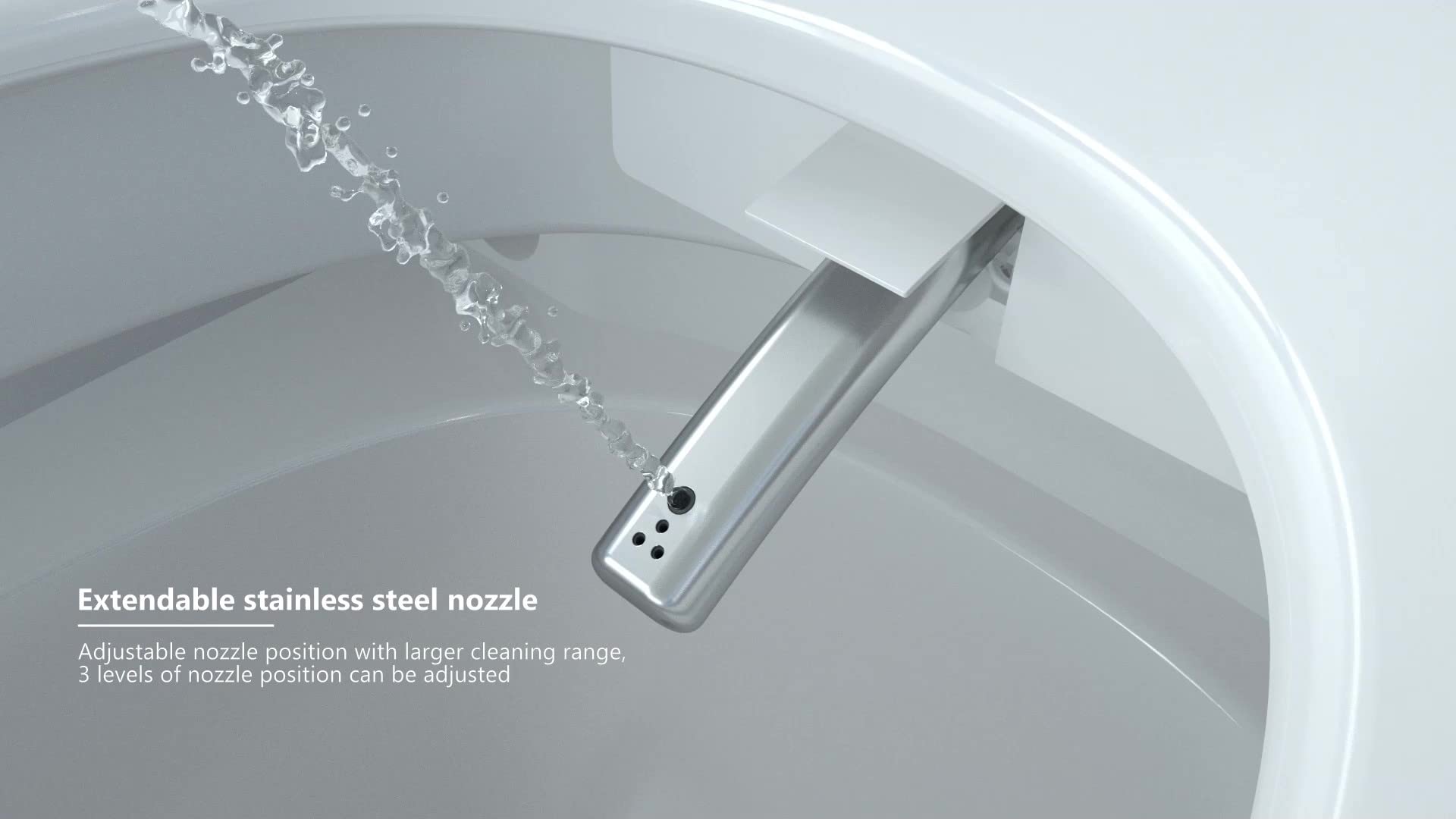 Zalorin Newest Luxury Smart Toilet, Tankless Elongated toilet with Dual Flush, Foot-Kick Lid Opening, Auto Open and Close Lid, Heated Seat, Warm Dryer, Adjustable Water Pressure and Temperature