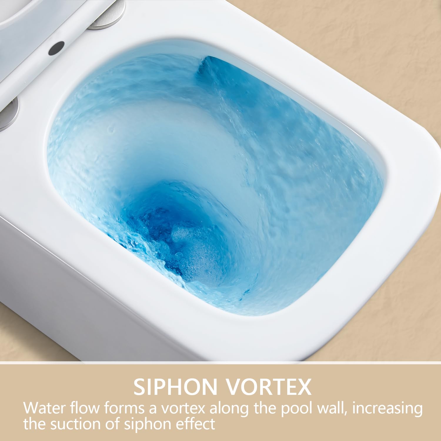 Zalorin One Piece Toilet, Modern Elongated Toilet Power Dual Flush 1.1/1.6 GPF Toilet for Bathroom 12" Rough in Rectangular Bowl, 1000g MaP