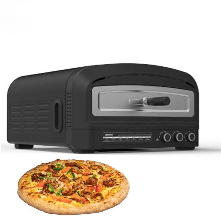 Zalorin 15'' Large Electric Pizza Oven with Stone – 400°C Countertop Pizza Maker for Home & Commercial Kitchens