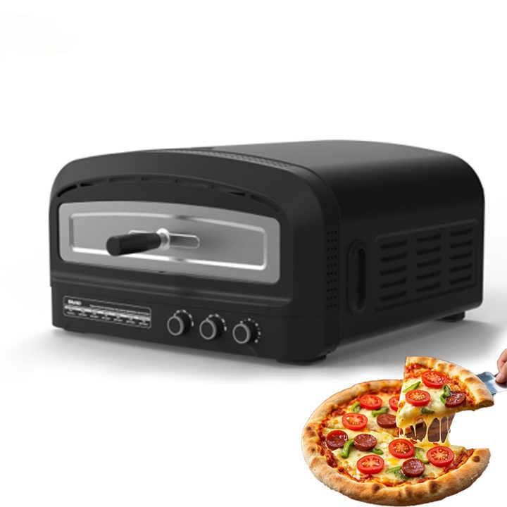 Zalorin 15'' Large Electric Pizza Oven with Stone – 400°C Countertop Pizza Maker for Home & Commercial Kitchens