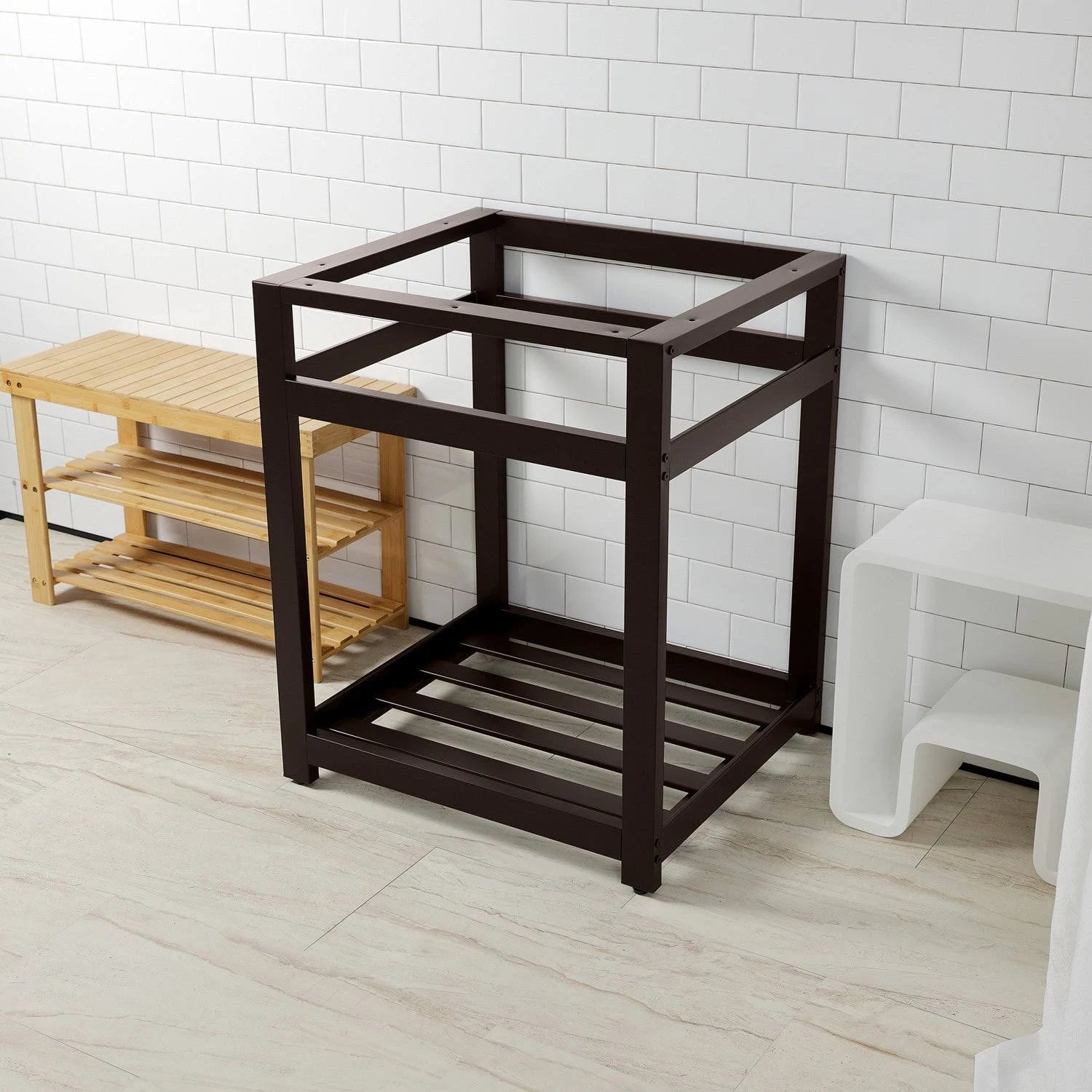 Zalorin VSP2522A1 Fauceture 25-Inch x 22-Inch Steel Console Sink Base, Polished Chrome