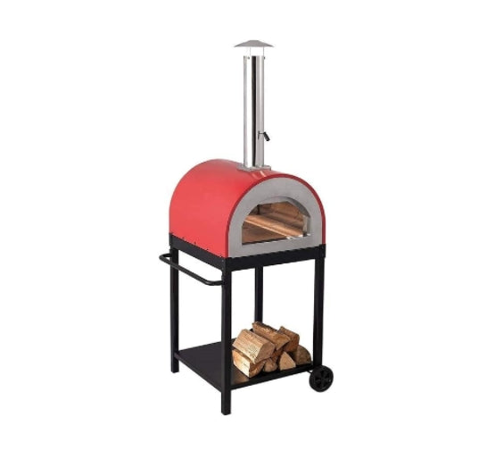 Zalorin Wood Fired Outdoor Pizza Oven – Perfect for Outdoor Garden Cooking, BBQ & Camping - Compact Fire Oven