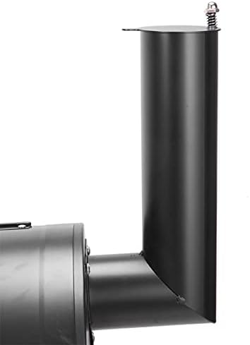 Zalorin Portable Charcoal Barbecue Smoker, Steel Oil Drum, High Temperature Spray Paint (500-600F/260-315C), 15cm (6 in) Plastic Wheels, Black