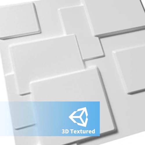 Zalorin Decorative 3D Wall Panel, 32 Sq.FT PVC Interior Wall Decor for Living Room, Bedroom, Lobby, Office, Shopping Mall, White