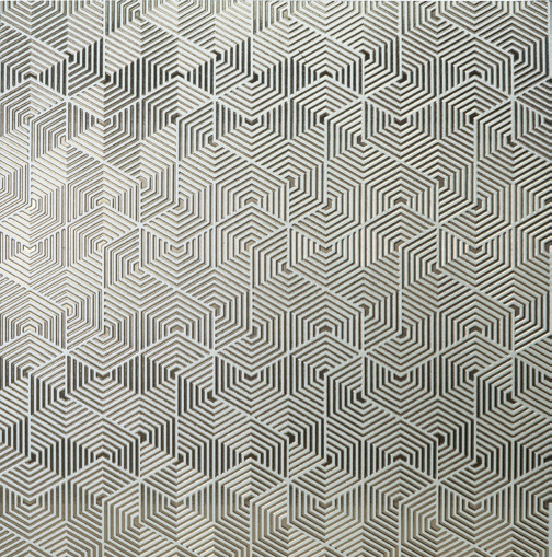 Zalorin 38.6" x 19.6". Optical Maze Geometric Wall Panel (Ten pieces in a box)