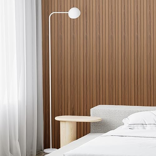 ZalorinSlat Wall Panels, WPC Soundproof 3D Wall Paneling for Interior Wall Decor, TV Background, 8-Pack 96 x 6 in. Teak