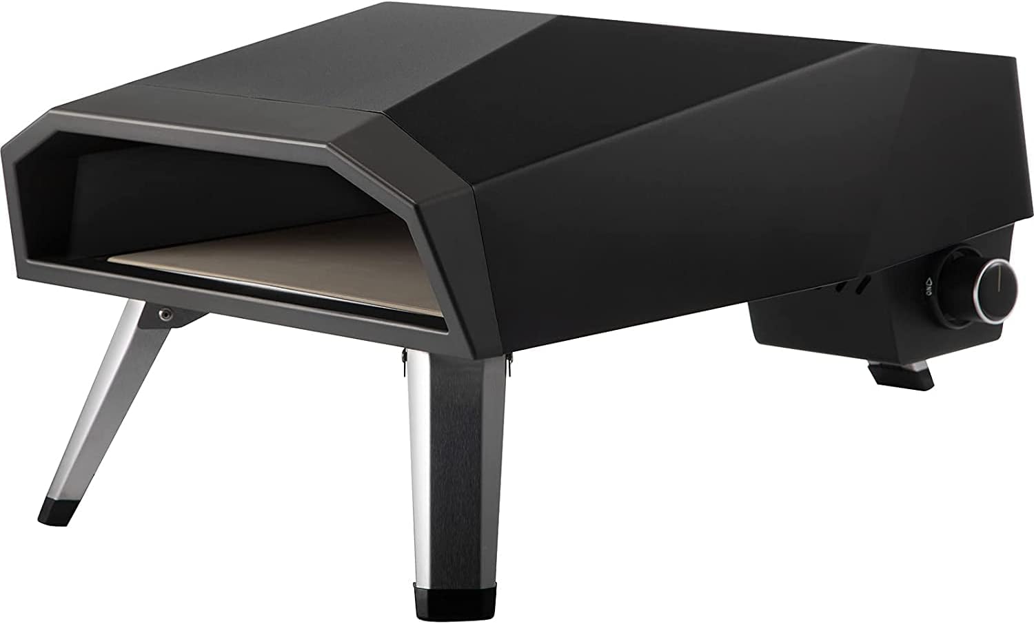 Zalorin Gas Outdoor Pizza Oven, Stainless Steel Propane Pizza Oven for Outside, Gas Fire Pizza Grill with 12" Pizza Stone, Gas Burner, Pizza Peel, Carry Bag, Portable Gas Pizza Oven with Foldable Legs