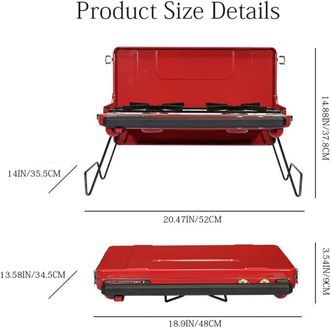 Zalorin Portable Grill Folding Gas Grill One Machine for Multiple Uses, for Outdoor Cooking Camping Hiking Picnics Tailgating Backpacking or Any Outdoor Event