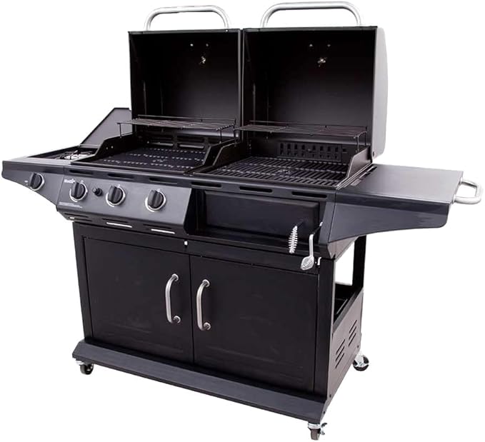 Zalorin 3-Burner Liquid Propane and Charcoal Combo Grill