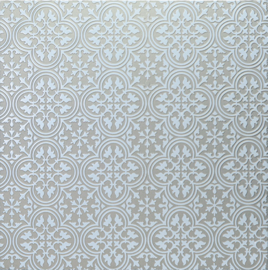 Zalorin 1/4 in. x 24 in. x 96 in. Victorian Grace Geometric Wall Panel (2 pieces in a box)