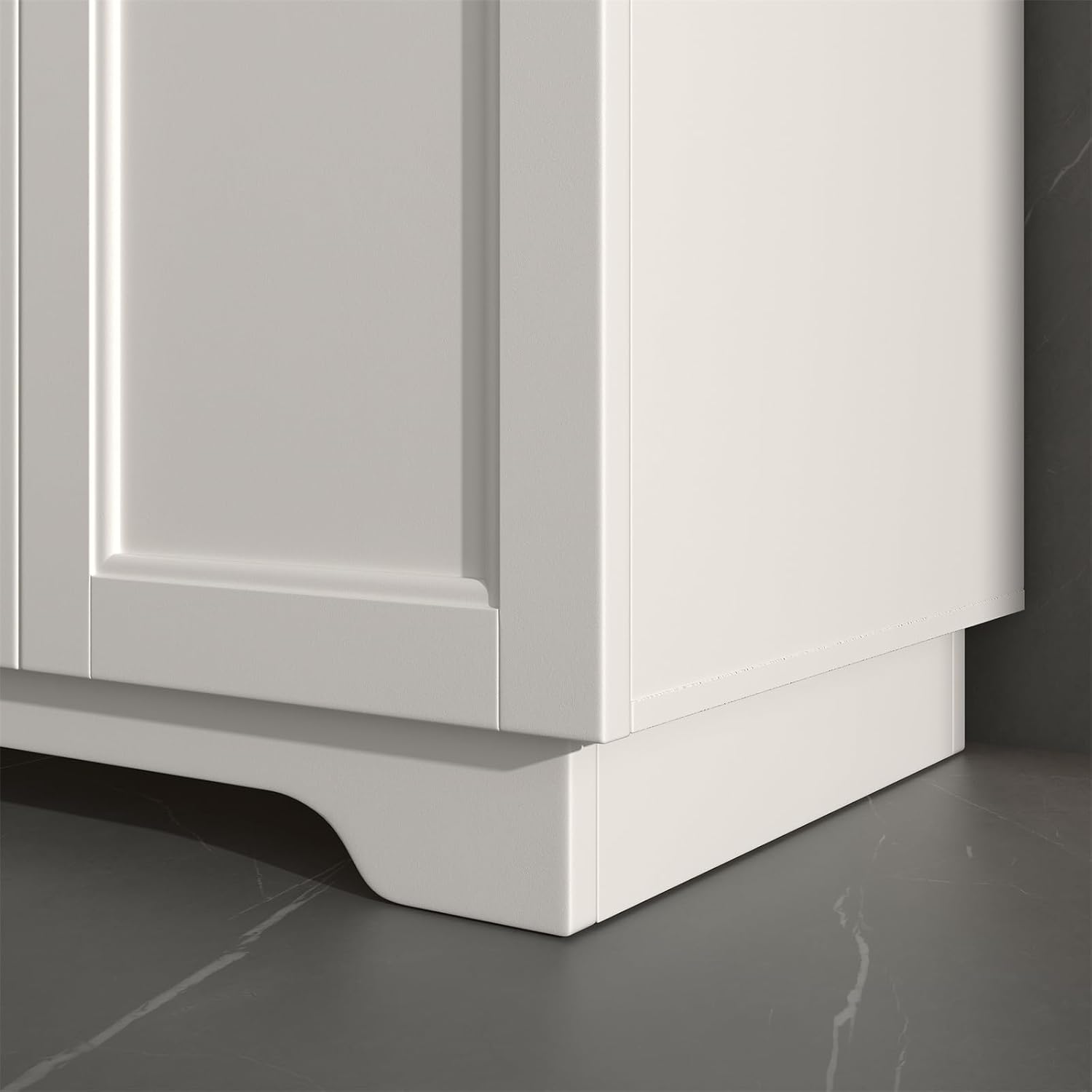 Zalorin Bathroom Vanity with Ceramic Sink, Wooden Double Door Bathroom Storage Vanity with 24 Inch, Small Quick Assembly Bathroom Cabinet