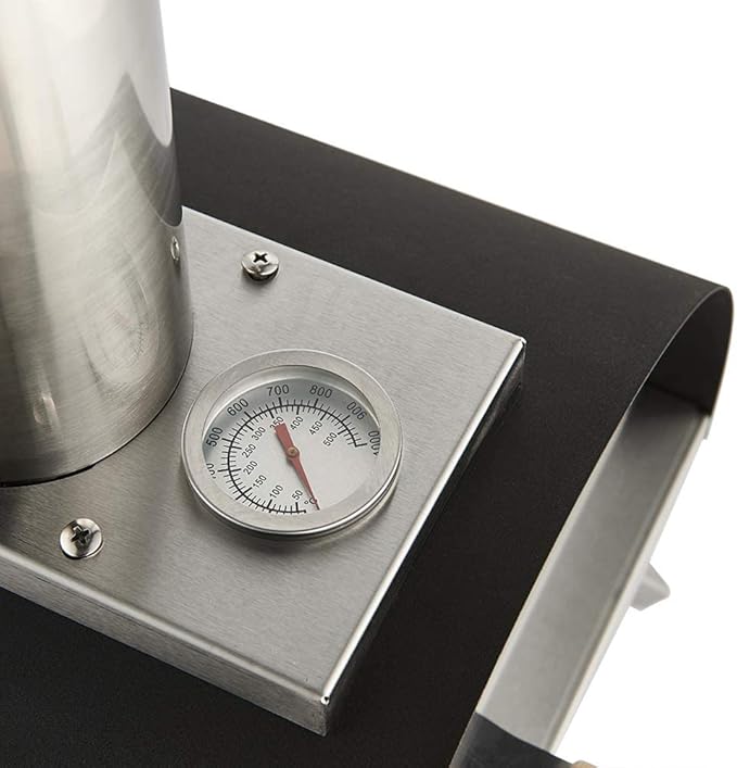 Zalorin 13" Outdoor Pizza Oven Wood fire Pizza Oven Portable Pizza Oven Pizza Maker for Home Garden Balcony Black