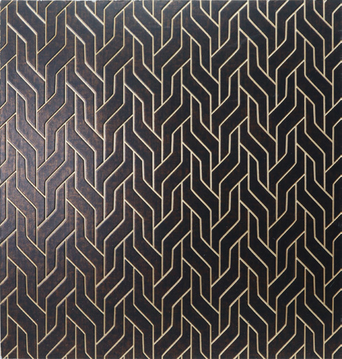 Zalorin 0.79 in. x 20 in. x 46 in. Modern Chevron Geometric Wall Panel (4-Pack)