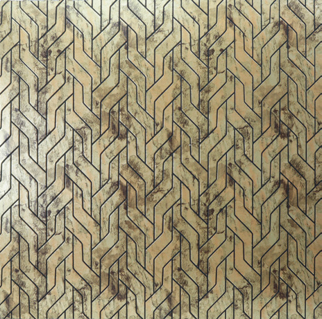 Zalorin 0.79 in. x 20 in. x 46 in. Modern Chevron Geometric Wall Panel (4-Pack)