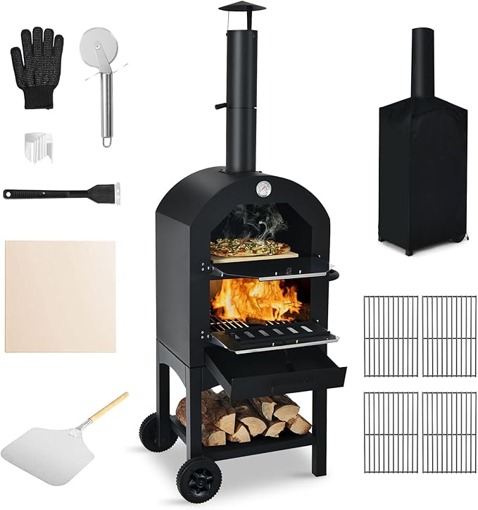 Zalorin Outdoor-Kitchen-ovens, Black