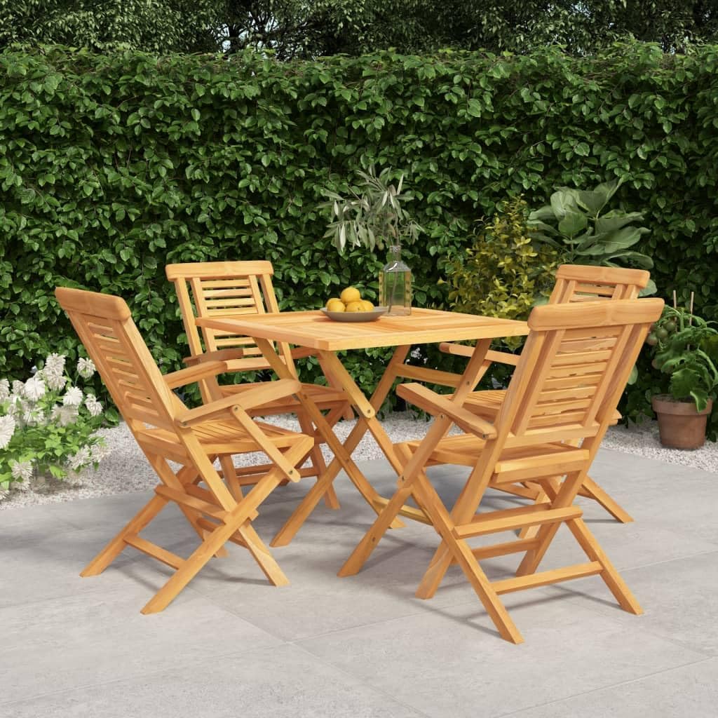 Patio Sets 5 Piece Patio Dining Set Solid Wood Teak