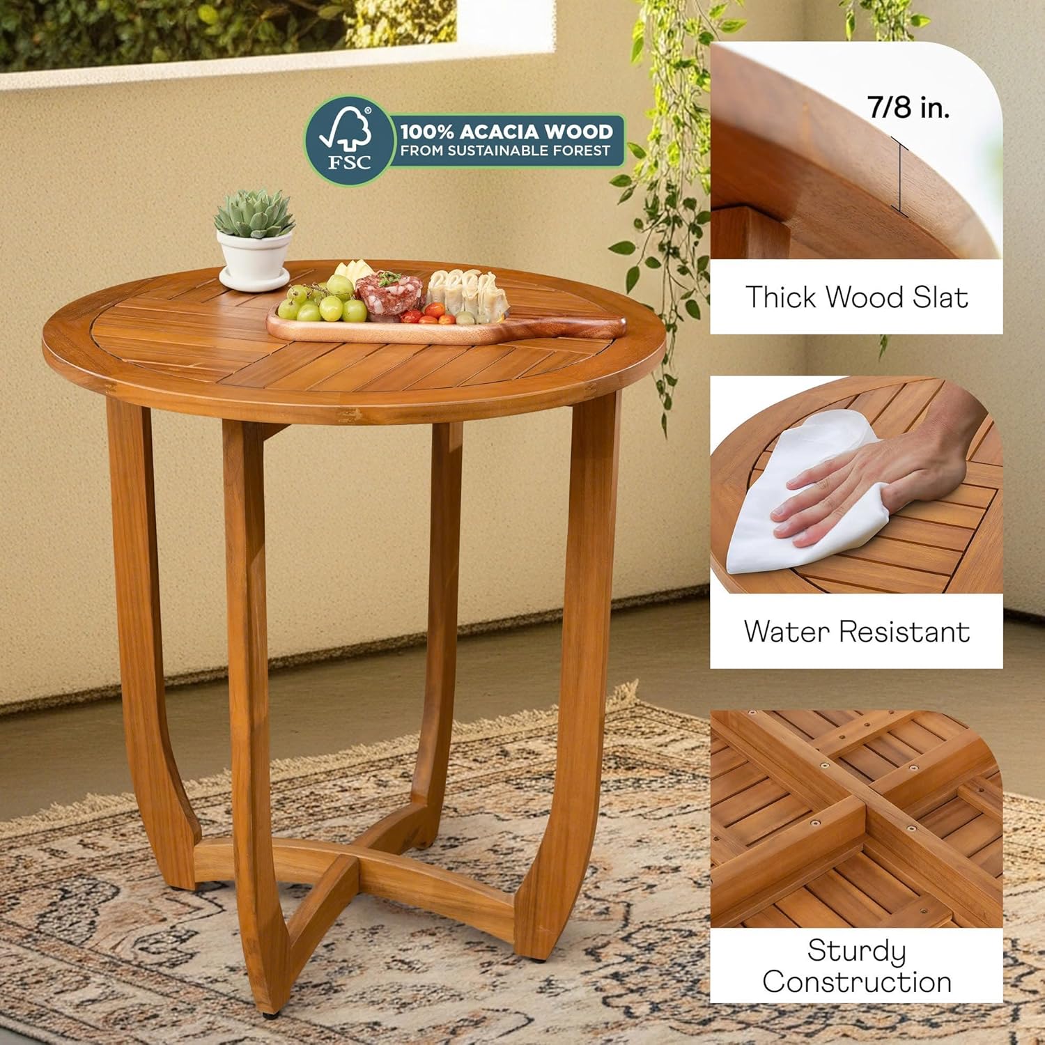 IDZO Sauvage Bistro Armchairs with Table - Set of 3