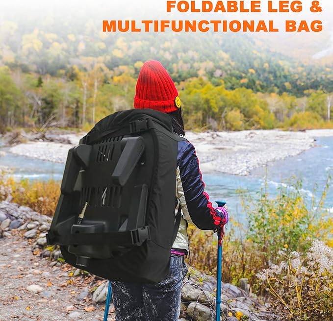 Zalorin Gas Pizza Oven Outdoor 14" Pizza Oven with Built-In Thermometer, Portable Propane Pizza Oven Stainless Steel with Pizza Peel, Stone, Griddle, Recipe & Carrying Bag for Outdoor Kitchen-Orange