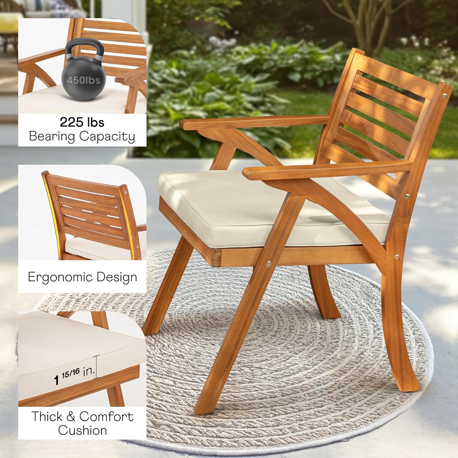 IDZO Sauvage Bistro Armchairs with Table - Set of 3