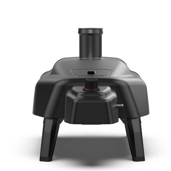 14 Inch Dual Fuel Gas & Wood Pellet Pizza Oven, Portable Outdoor Pizza Maker with Rotating Pizza Stone for Backyard, Patio, and Camping