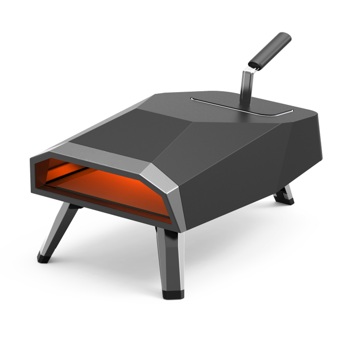 Zalorin 12 Inch Portable Wood-Fired Pellet Pizza Oven for Outdoor Cooking, Foldable Stainless Steel Pizza Maker for Garden, Patio, Camping, and Backyard BBQ