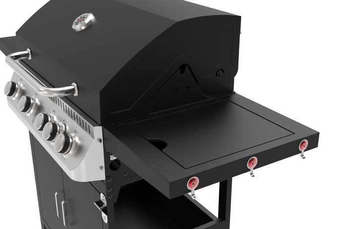 Zalorin Burner Gas Grill – Outdoor Propane BBQ Grill with Side Burner, Stainless Steel Lid, Cabinet Storage, for Backyard & Patio Cooking