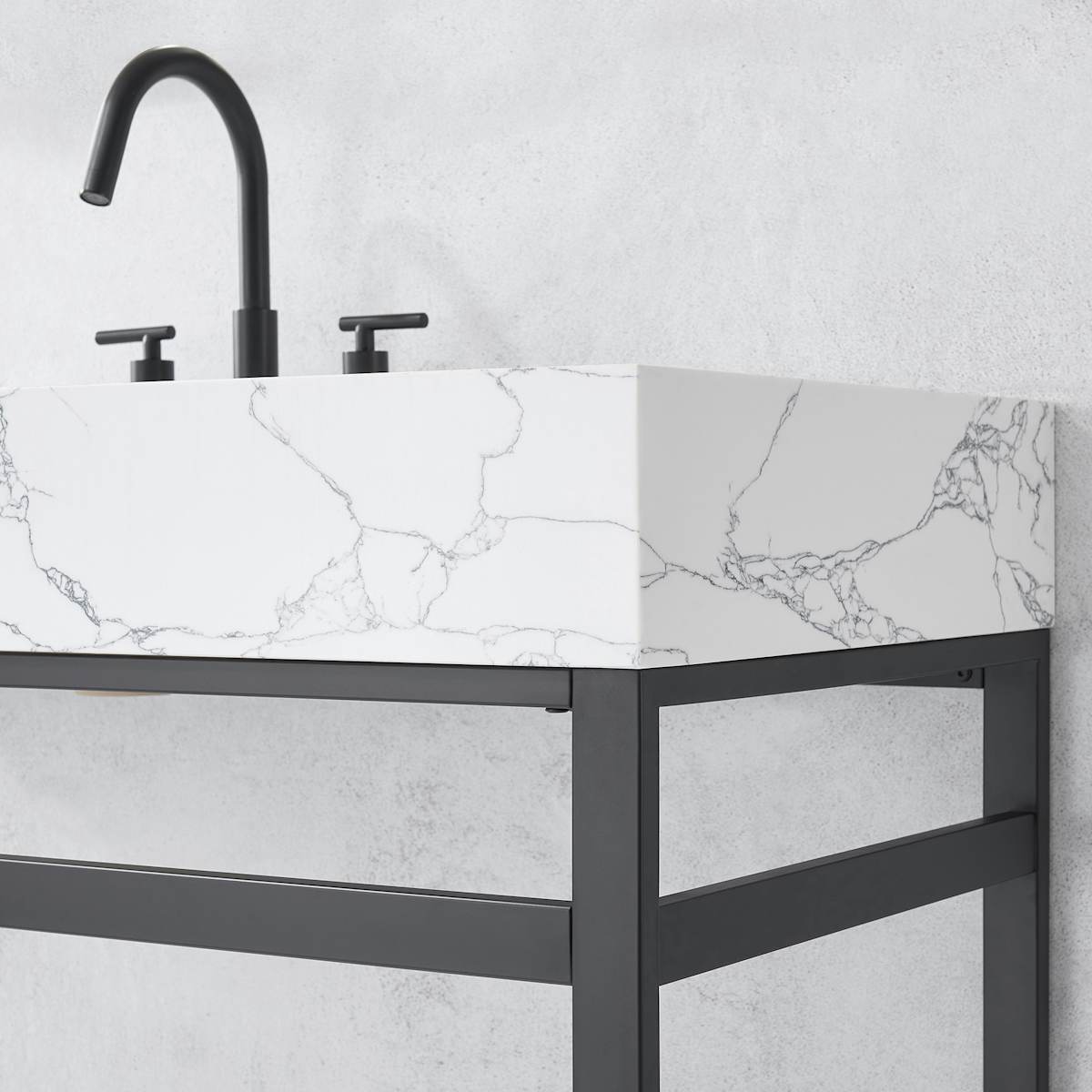 Zalorin 48" Free Standing Single Basin Vanity Set with Cabinet and Stone Composite Vanity Top