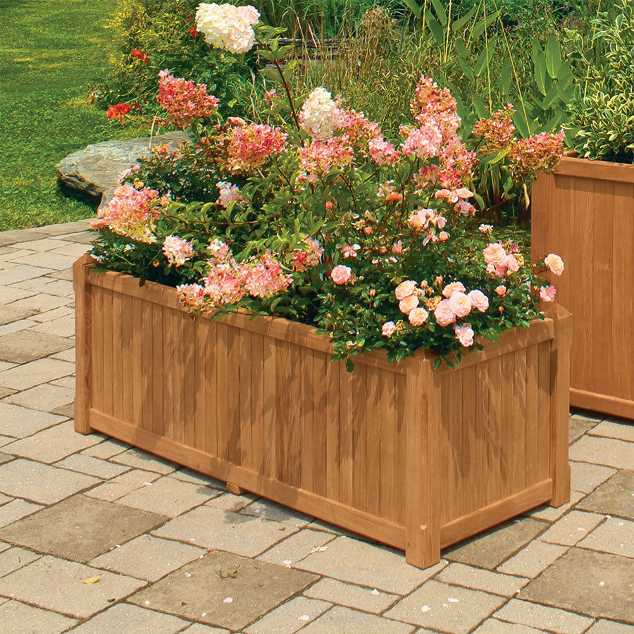 IDZO Pyramid rectangular planter w/ commercial-grade liner