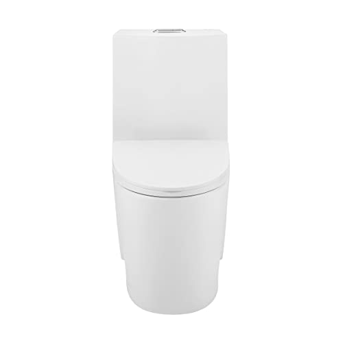 Zalorin SM-1T274, St. Tropez One Piece Elongated Toilet Dual Vortex Flush 1.1/1.6 gpf with 10" Rough In