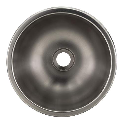 Zalorin 13" Round Stainless Steel Sink | Single RV Kitchen Sink | RV Sink | Camper Sink | Single Bowl Sink (No Faucet)